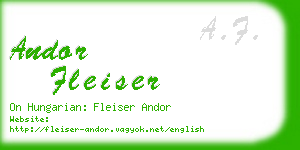 andor fleiser business card